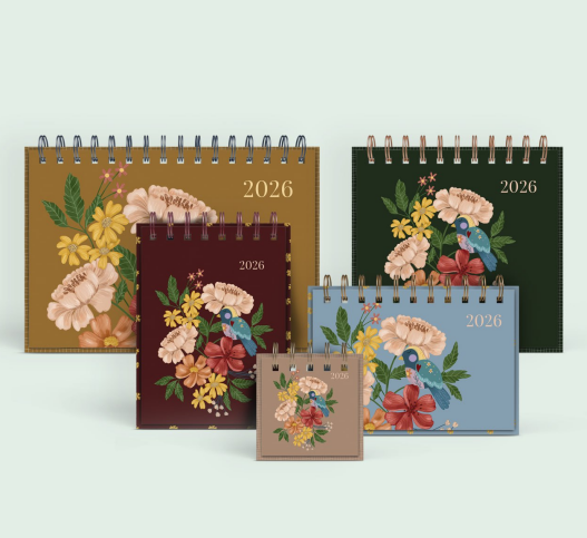 Calendário Flores Vintage 2026